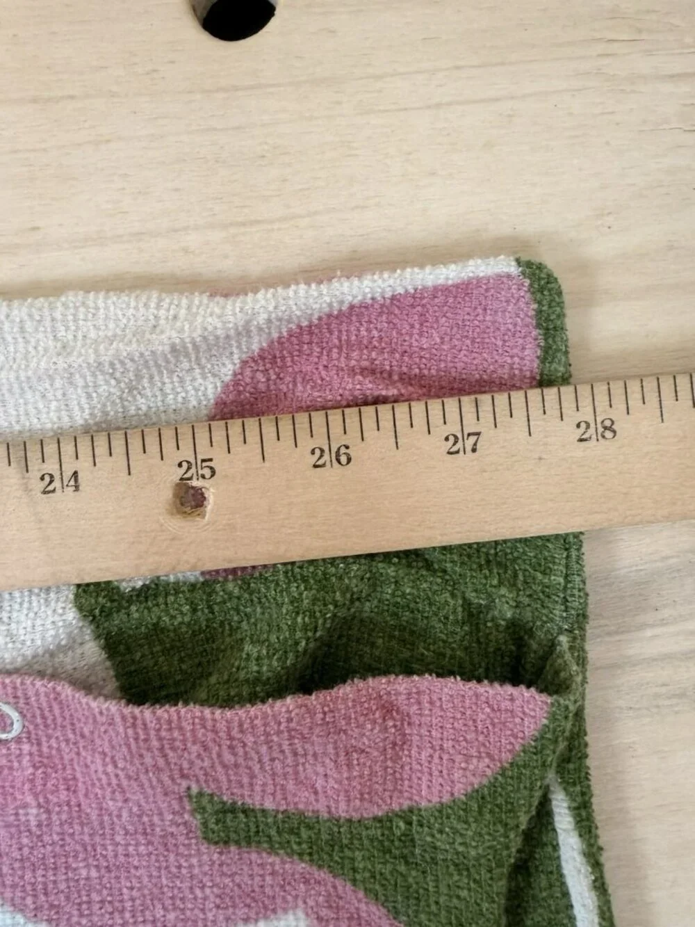 2 Vintage 70s Mod Terry Cloth Pillow Covers Pink Green Floral Retro Upcycled 28” - Picture 14 of 16